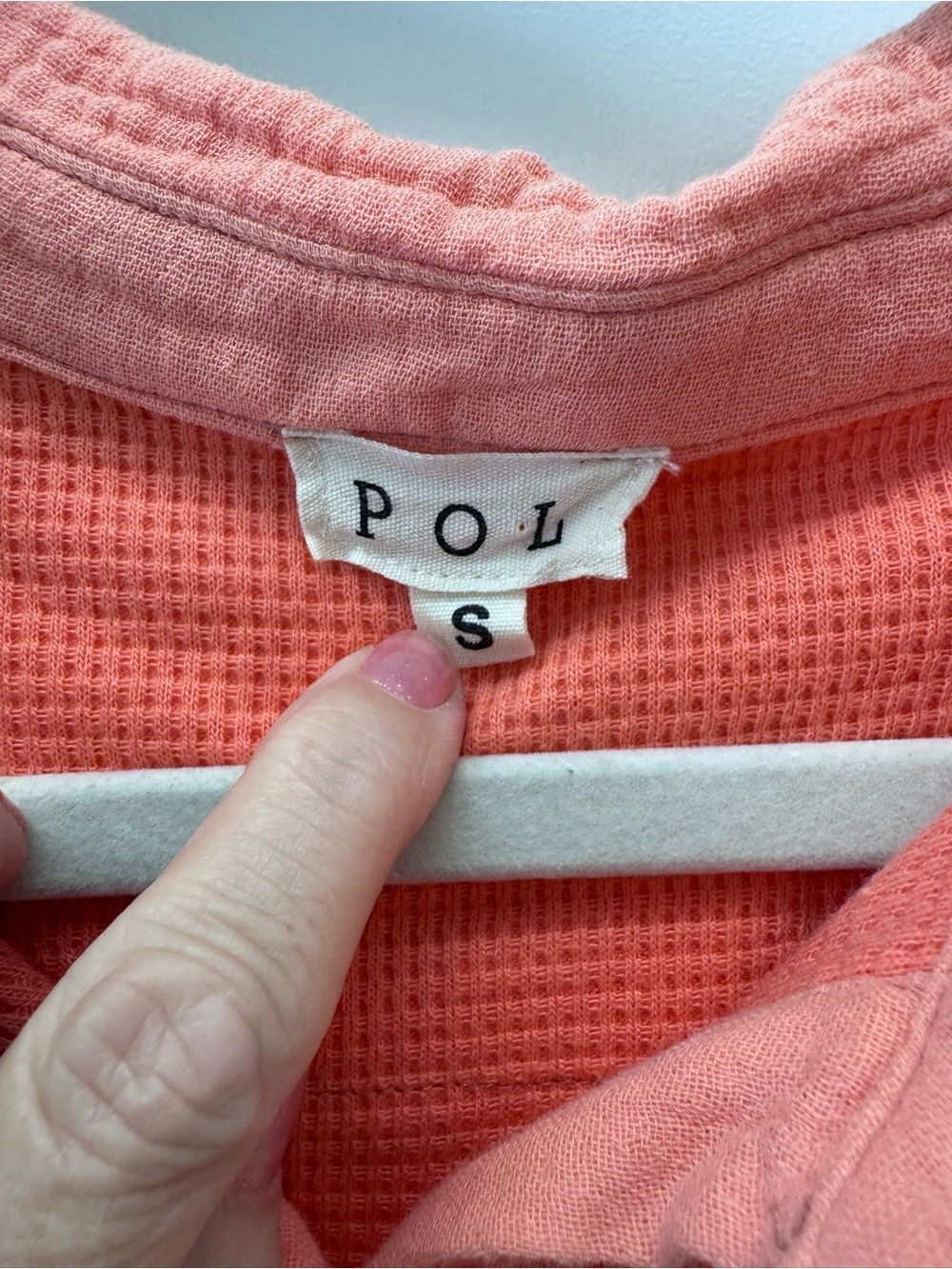 POL Coral Button-Front Shacket - Picture 3 of 5